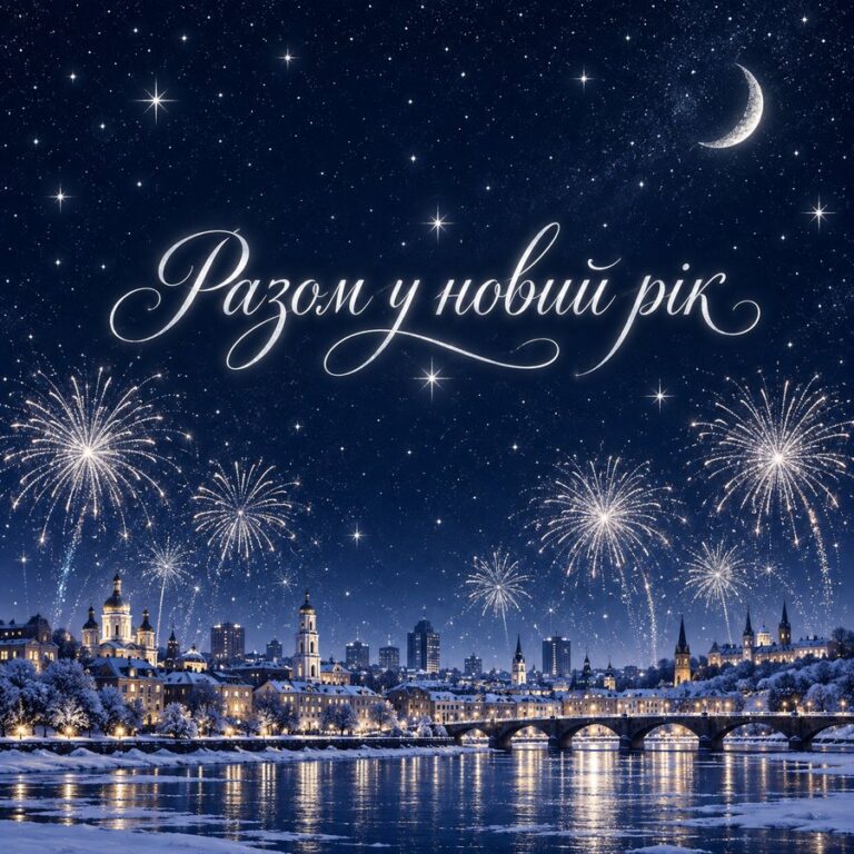 Разом у новий рік - листівка з привітанням з Новим роком