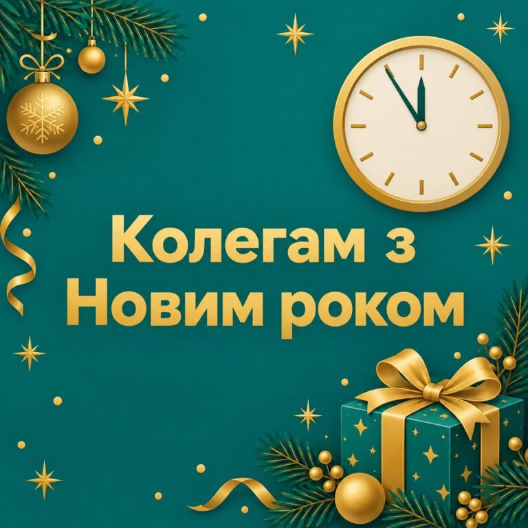 Колегам з Новим роком - листівка з привітанням з Новим роком