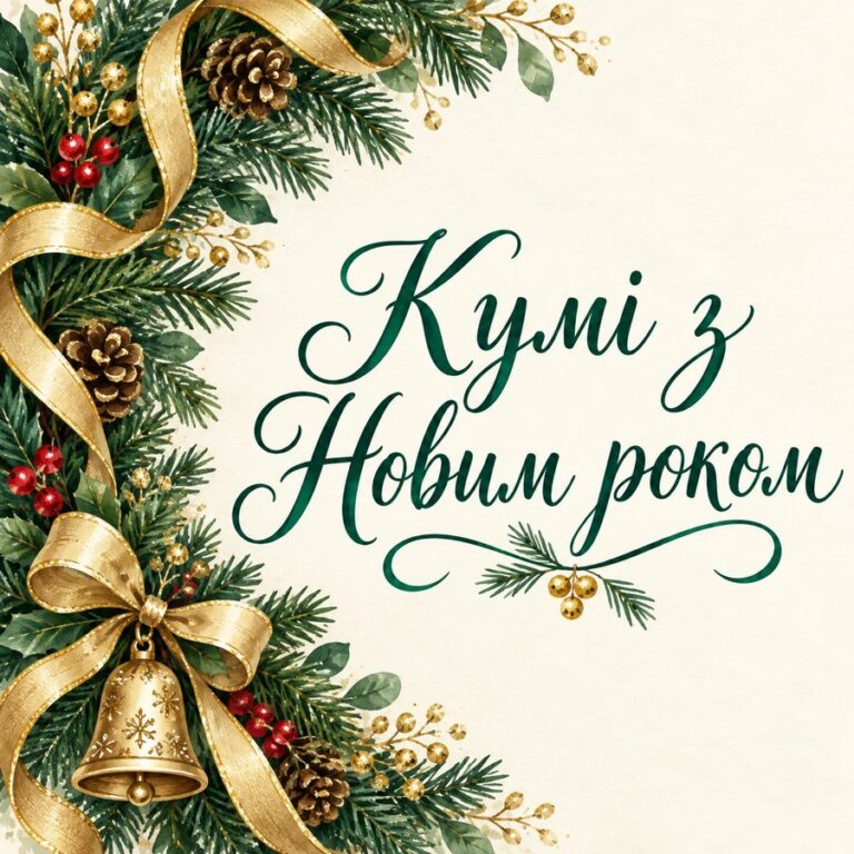 Кумі з Новим роком - листівка з привітанням з Новим роком