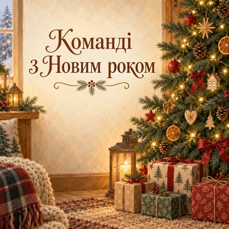 Команді з Новим роком - листівка з привітанням з Новим роком