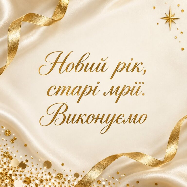 Новий рік, старі мрії. Виконуємо - листівка з привітанням з Новим роком