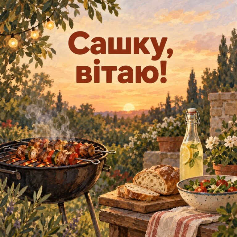 Сашку, вітаю! - листівка з привітанням з днем народження Олександру