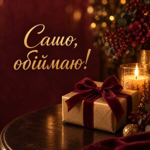 Сашо, обіймаю! - листівка з привітанням з днем народження Олександру
