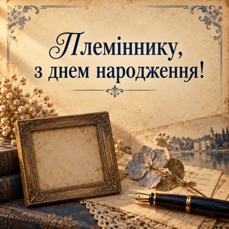Племіннику, з днем народження! - листівка з привітанням з Днем народження племіннику