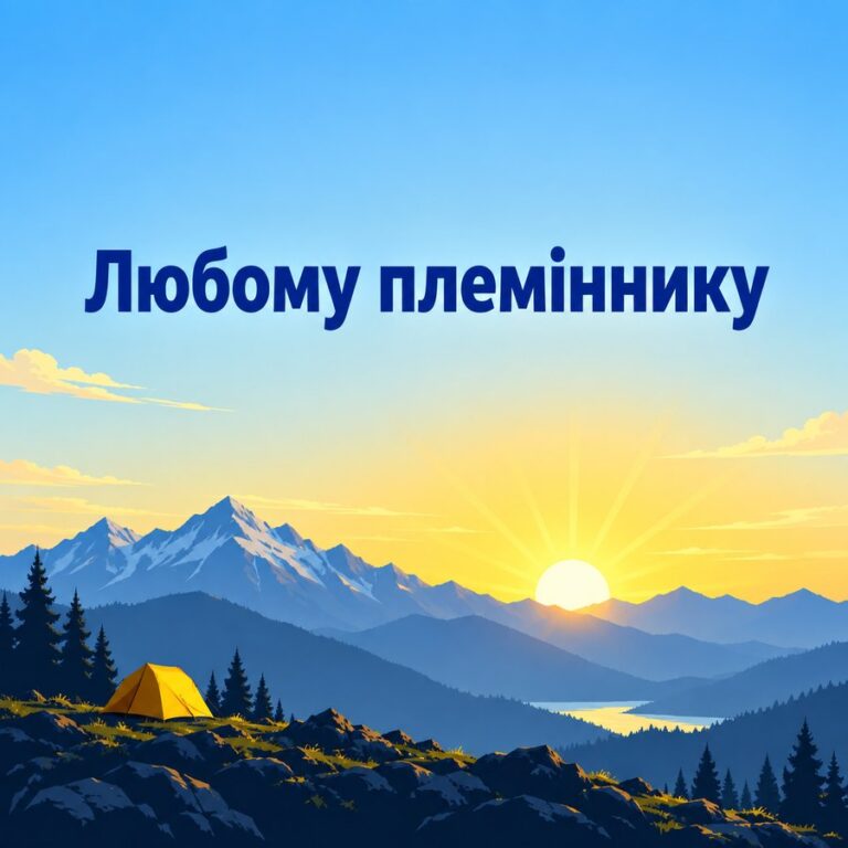 Любому племіннику - листівка з привітанням з Днем народження племіннику
