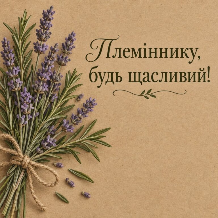 Племіннику, будь щасливий! - листівка з привітанням з Днем народження племіннику