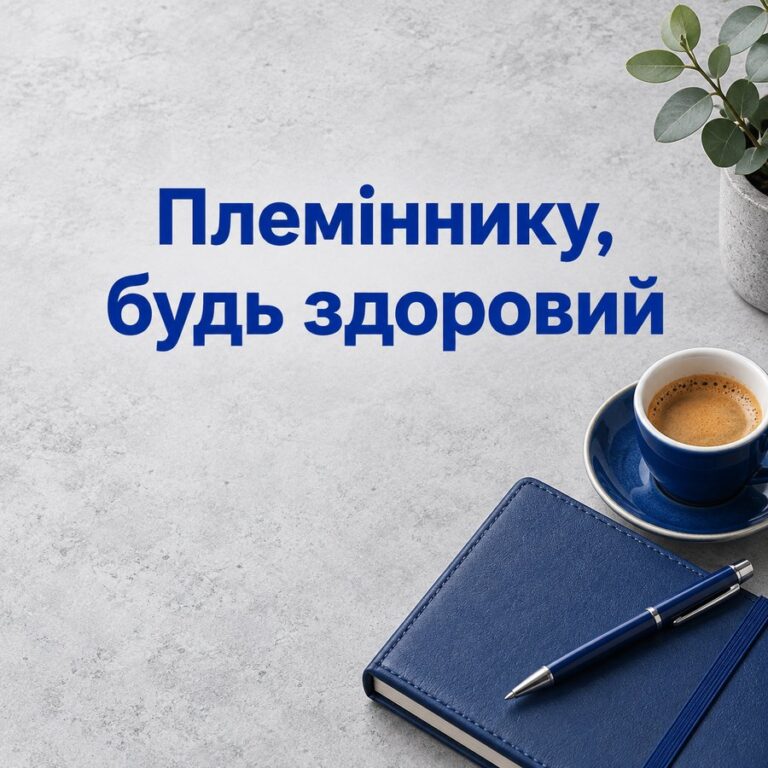 Племіннику, будь здоровий - листівка з привітанням з Днем народження племіннику