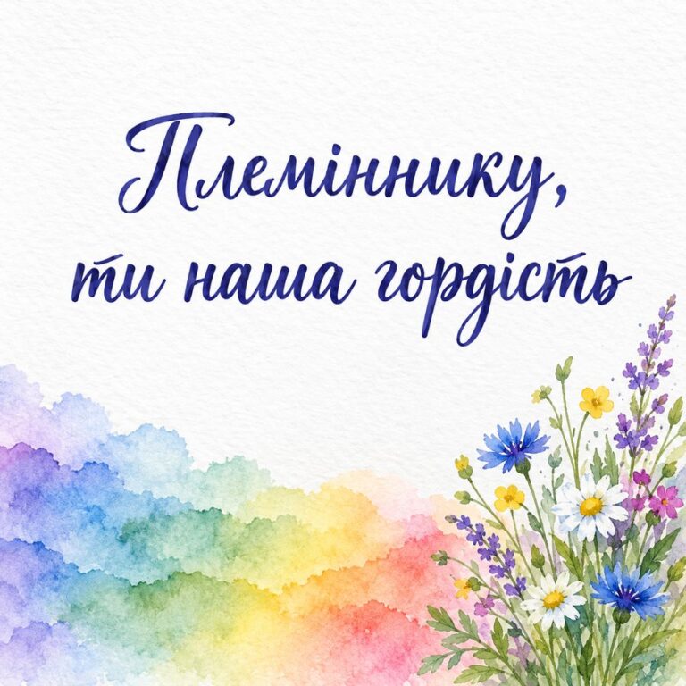 Племіннику, ти наша гордість - листівка з привітанням з Днем народження племіннику