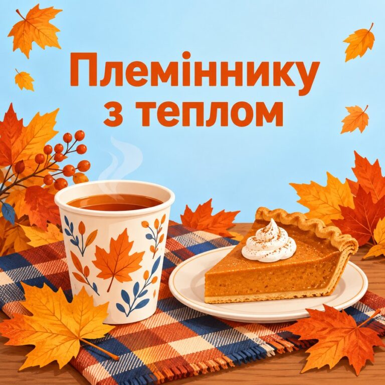Племіннику з теплом - листівка з привітанням з Днем народження племіннику