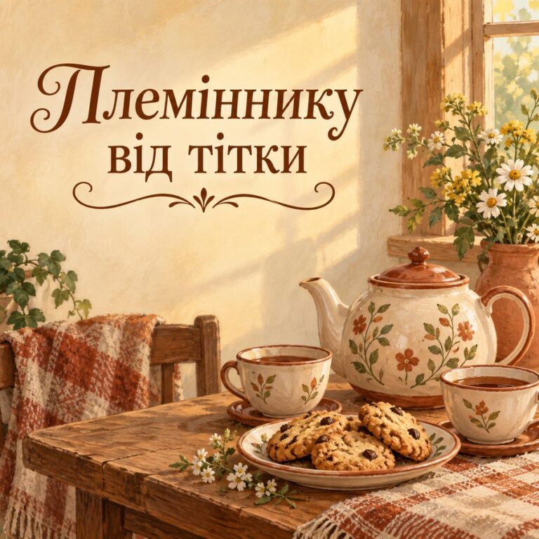 Племіннику від тітки - листівка з привітанням з Днем народження племіннику