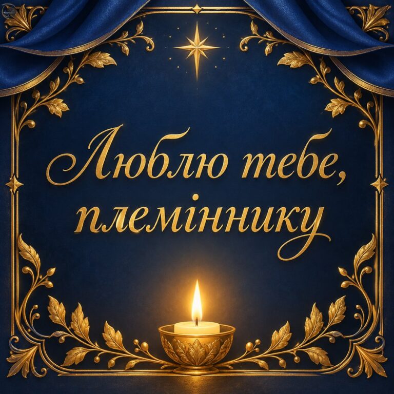 Люблю тебе, племіннику - листівка з привітанням з Днем народження племіннику