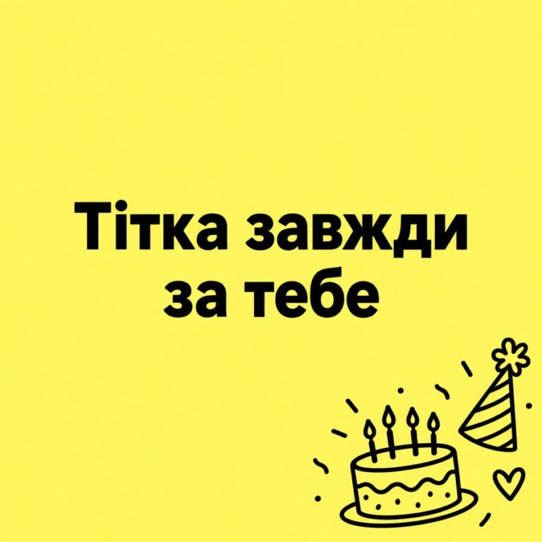 Тітка завжди за тебе - листівка з привітанням з Днем народження племіннику