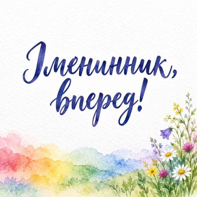 Іменинник, вперед! - листівка з привітанням з Днем народження племіннику