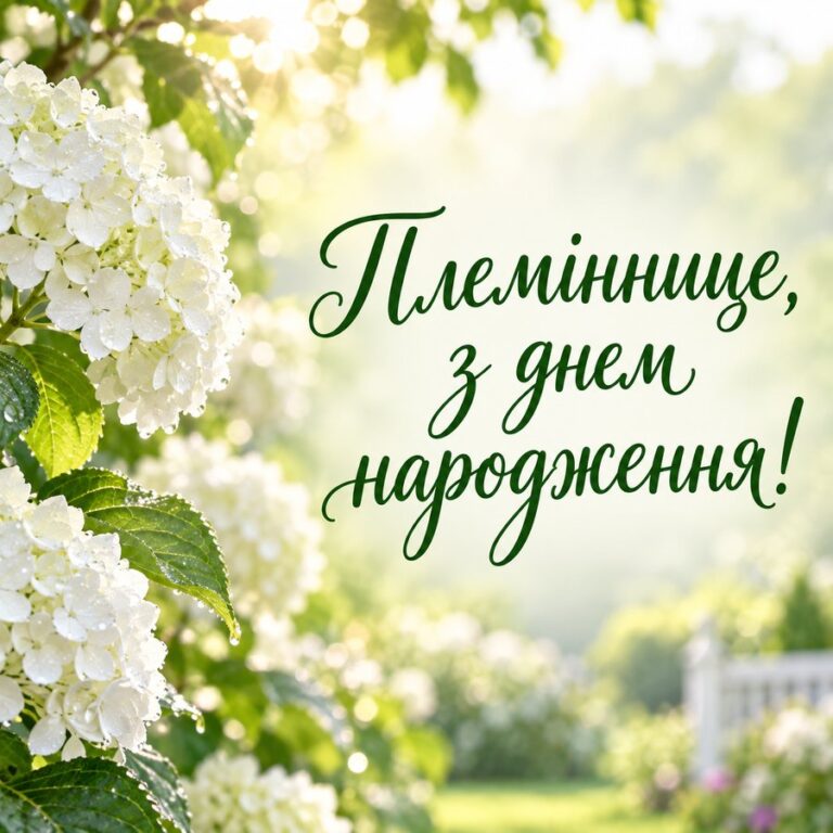 Племіннице, з днем народження! - листівка з привітанням з Днем народження племінниці