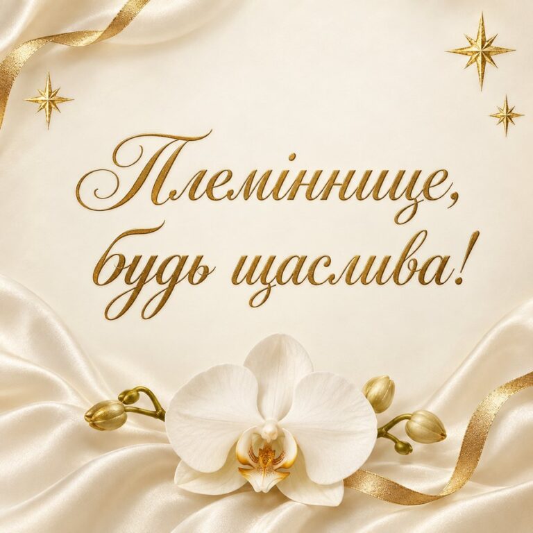Племіннице, будь щаслива! - листівка з привітанням з Днем народження племінниці