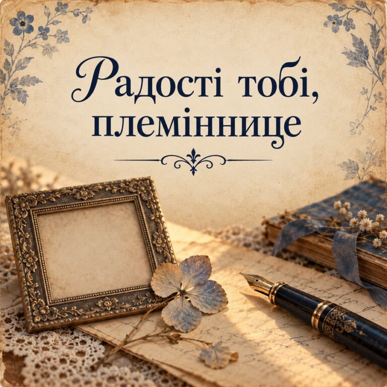 Радості тобі, племіннице - листівка з привітанням з Днем народження племінниці
