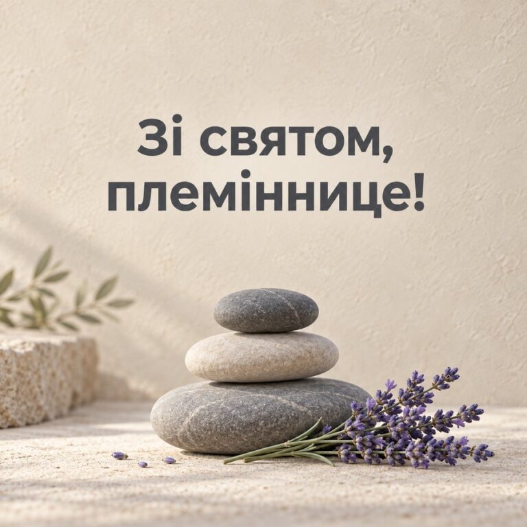 Зі святом, племіннице! - листівка з привітанням з Днем народження племінниці