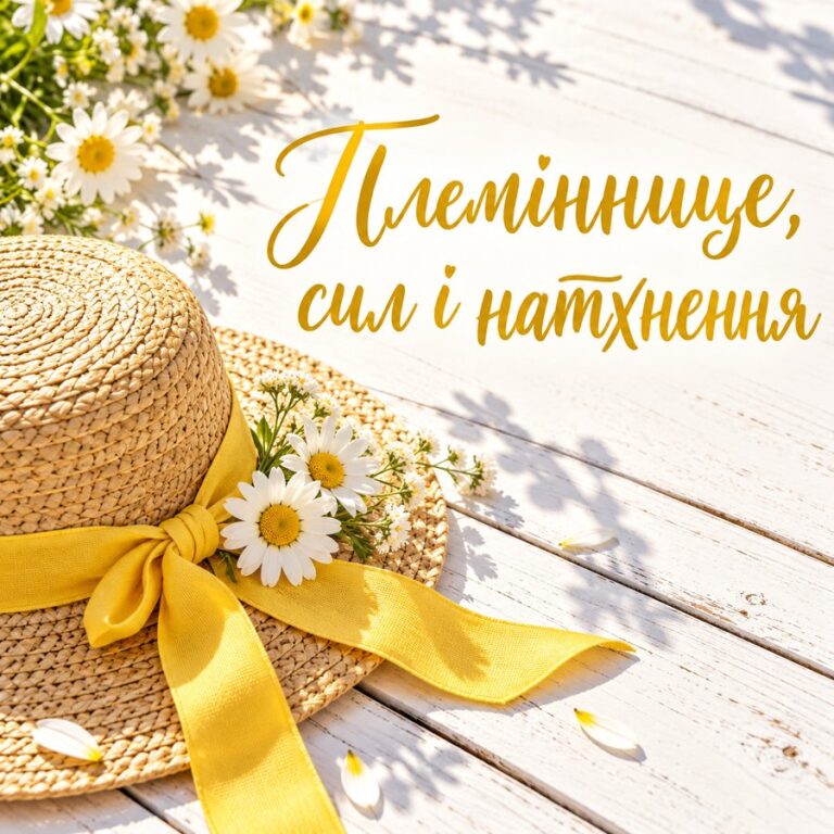 Племіннице, сил і натхнення - листівка з привітанням з Днем народження племінниці