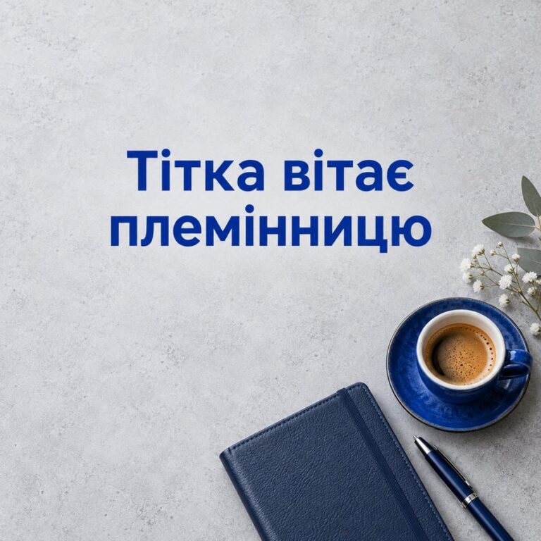 Тітка вітає племінницю - листівка з привітанням з Днем народження племінниці