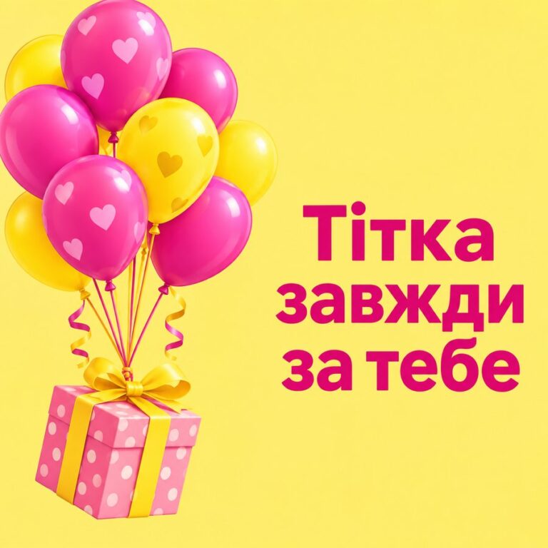 Тітка завжди за тебе - листівка з привітанням з Днем народження племінниці