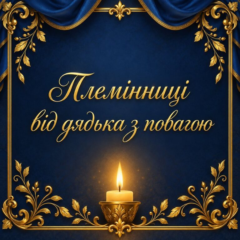 Племінниці від дядька з повагою - листівка з привітанням з Днем народження племінниці
