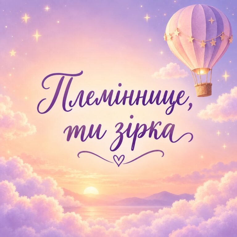 Племіннице, ти зірка - листівка з привітанням з Днем народження племінниці