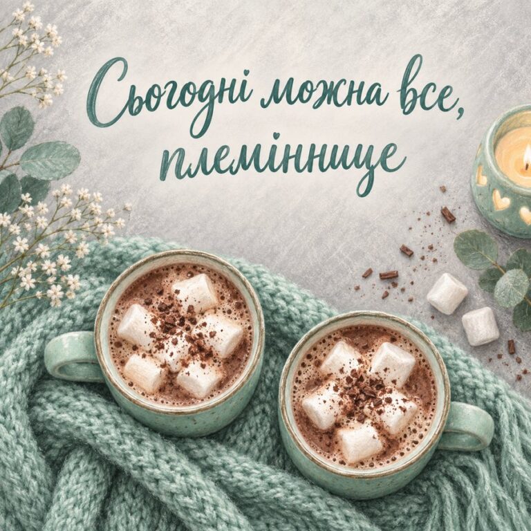 Сьогодні можна все, племіннице - листівка з привітанням з Днем народження племінниці