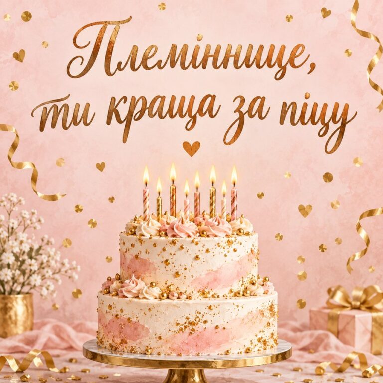 Племіннице, ти краща за піцу - листівка з привітанням з Днем народження племінниці