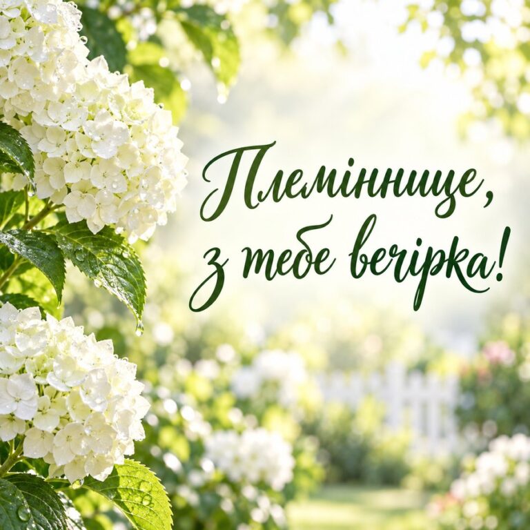 Племіннице, з тебе вечірка! - листівка з привітанням з Днем народження племінниці