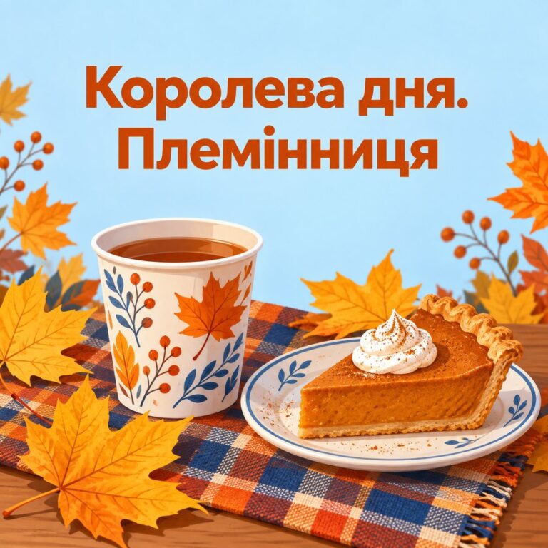 Королева дня. Племінниця - листівка з привітанням з Днем народження племінниці