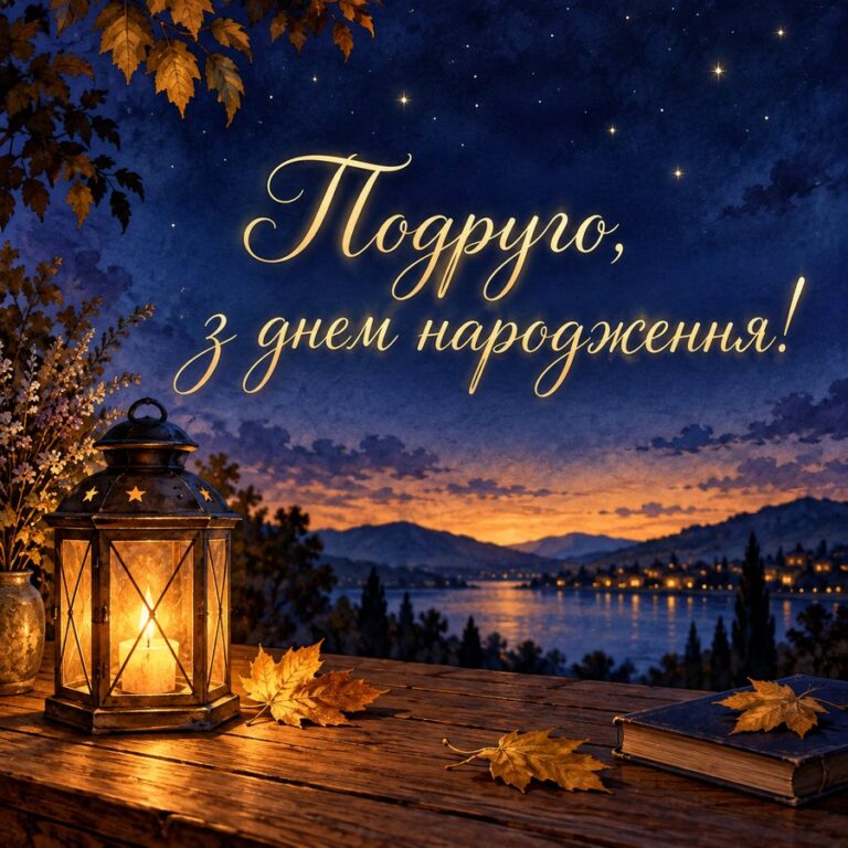 Подруго, з днем народження! - листівка з привітанням з Днем народження подрузі
