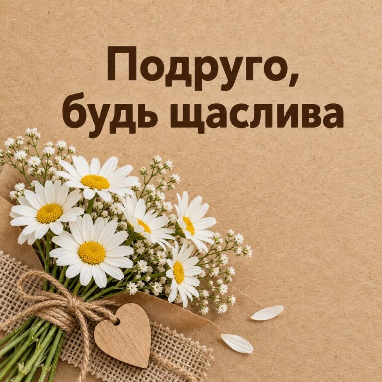 Подруго, будь щаслива - листівка з привітанням з Днем народження подрузі