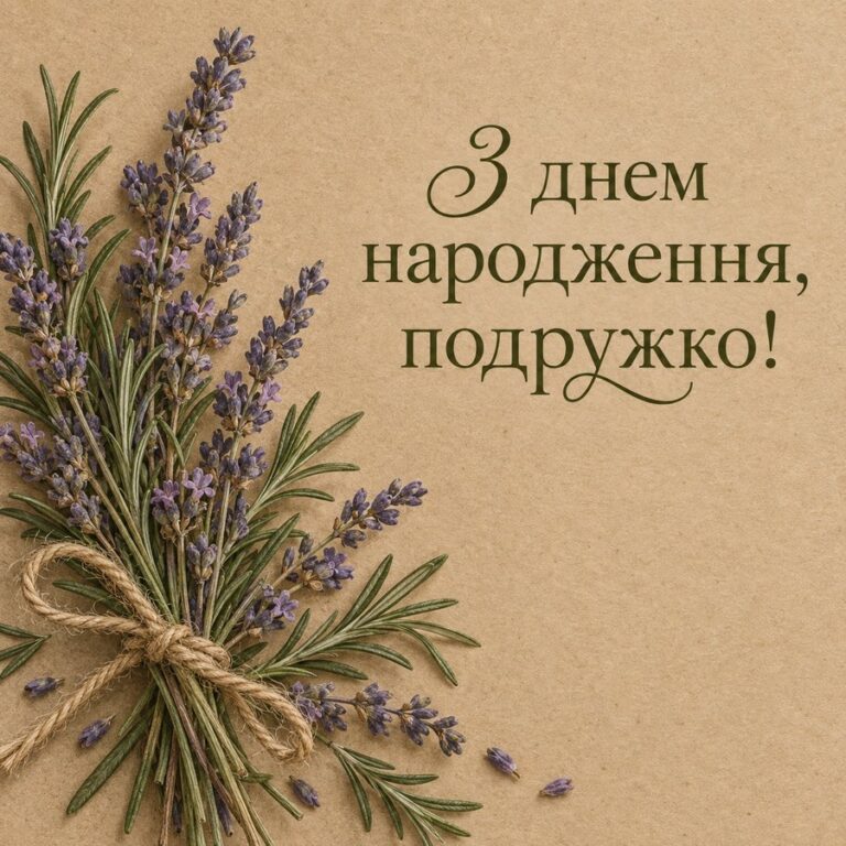 З днем народження, подружко! - листівка з привітанням з Днем народження подрузі