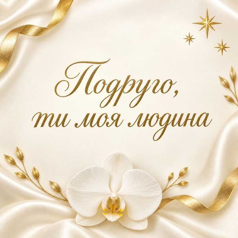 Подруго, ти моя людина - листівка з привітанням з Днем народження подрузі
