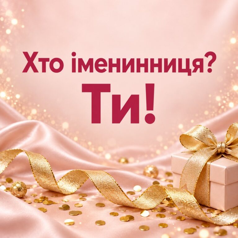 Хто іменинниця? Ти! - листівка з привітанням з Днем народження подрузі