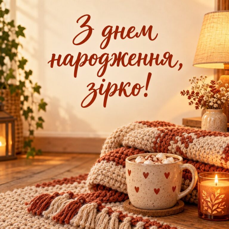 З днем народження, зірко! - листівка з привітанням з Днем народження подрузі