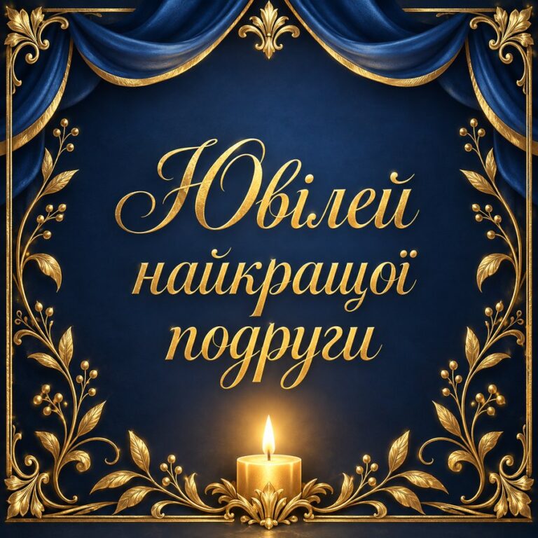 Ювілей найкращої подруги - листівка з привітанням з Днем народження подрузі