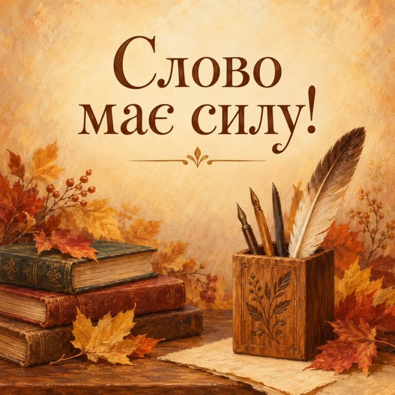 Слово має силу! - листівка з привітанням з Днем української писемності та мови