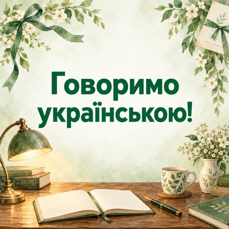 Говоримо українською! - листівка з привітанням з Днем української писемності та мови