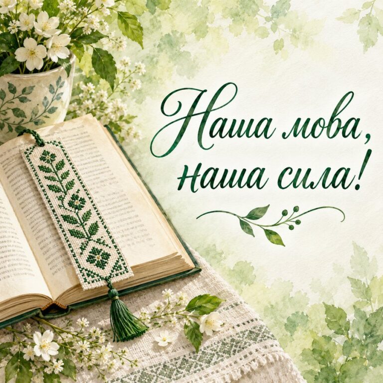 Наша мова, наша сила! - листівка з привітанням з Днем української писемності та мови