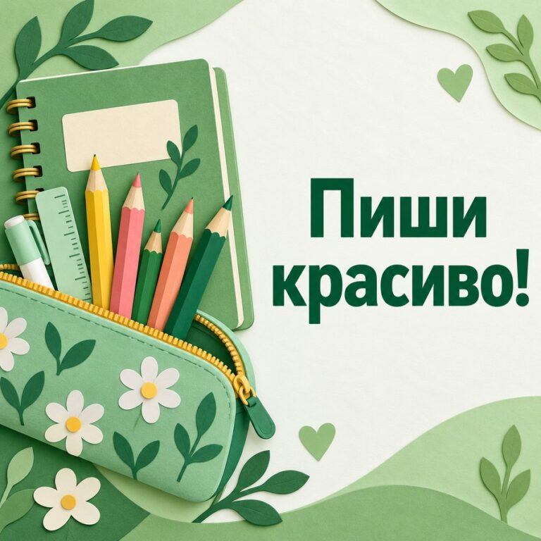 Пиши красиво! - листівка з привітанням з Днем української писемності та мови