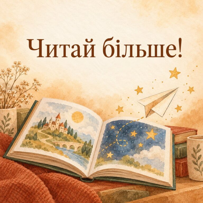 Читай більше! - листівка з привітанням з Днем української писемності та мови