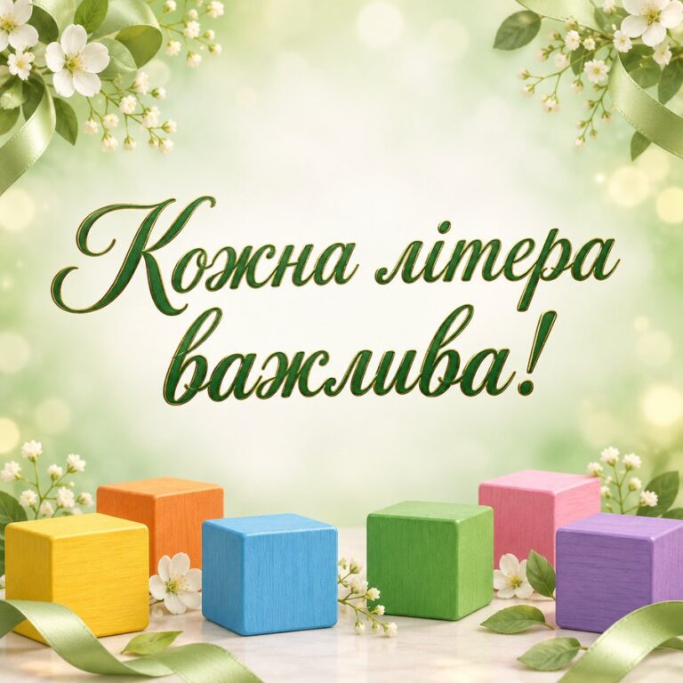 Кожна літера важлива! - листівка з привітанням з Днем української писемності та мови