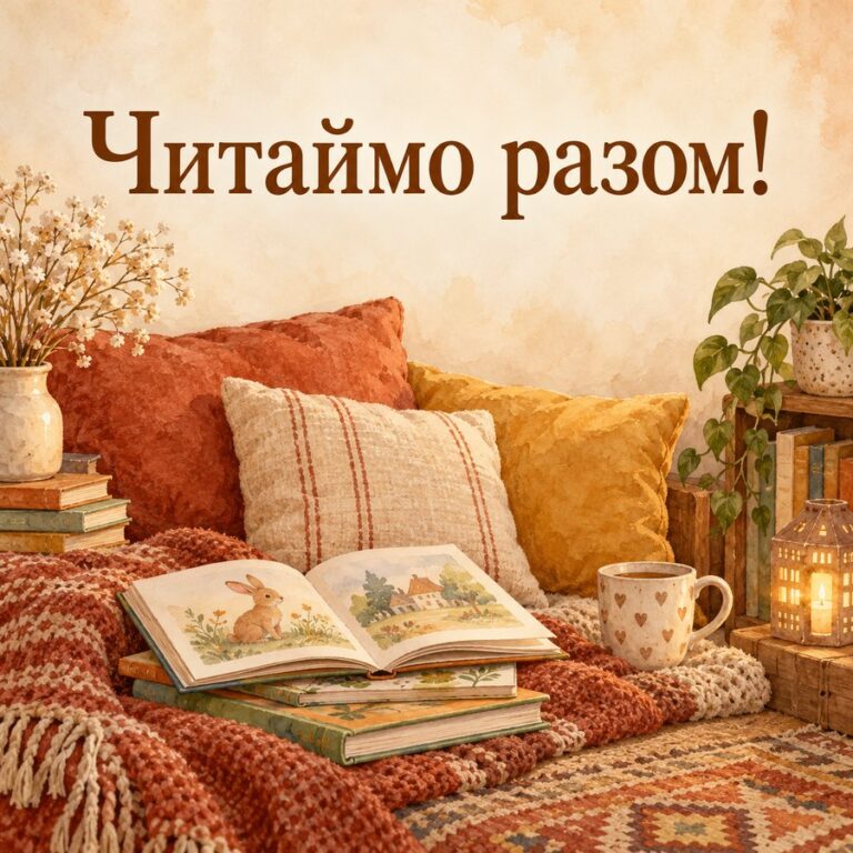 Читаймо разом! - листівка з привітанням з Днем української писемності та мови