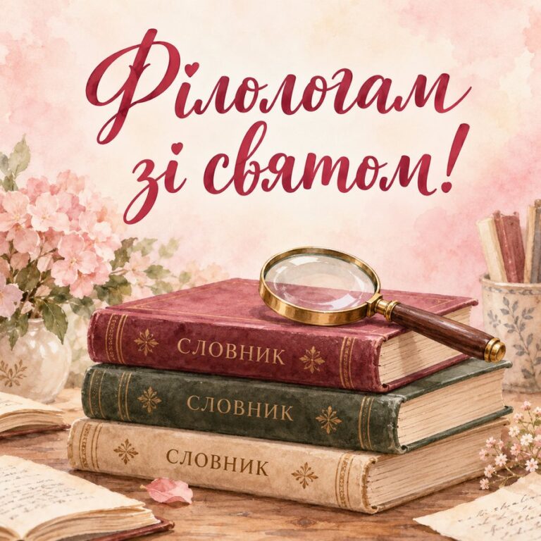 Філологам зі святом! - листівка з привітанням з Днем української писемності та мови