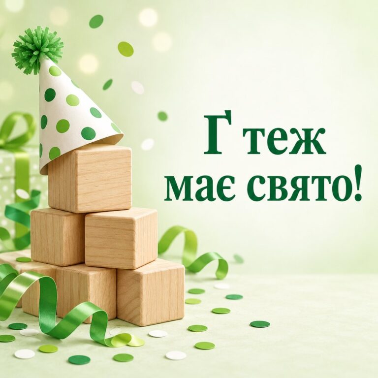 Ґ теж має свято! - листівка з привітанням з Днем української писемності та мови