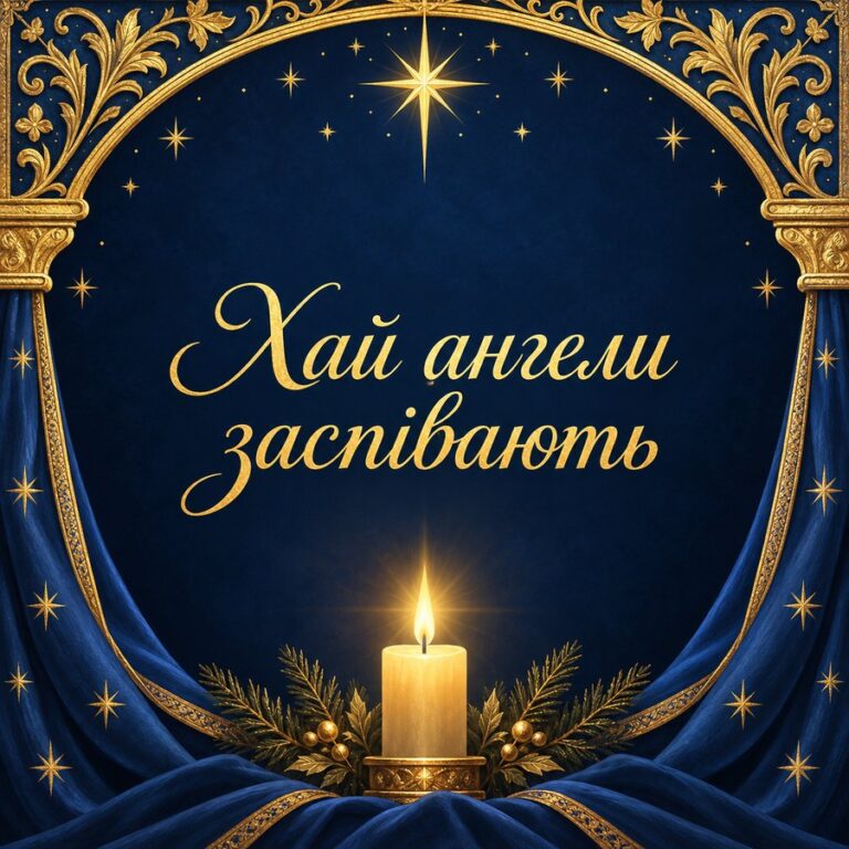 Хай ангели заспівають - листівка з привітанням з Різдвом Христовим