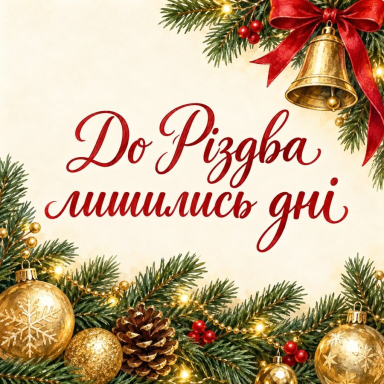 До Різдва лишились дні - листівка з привітанням з Різдвом Христовим