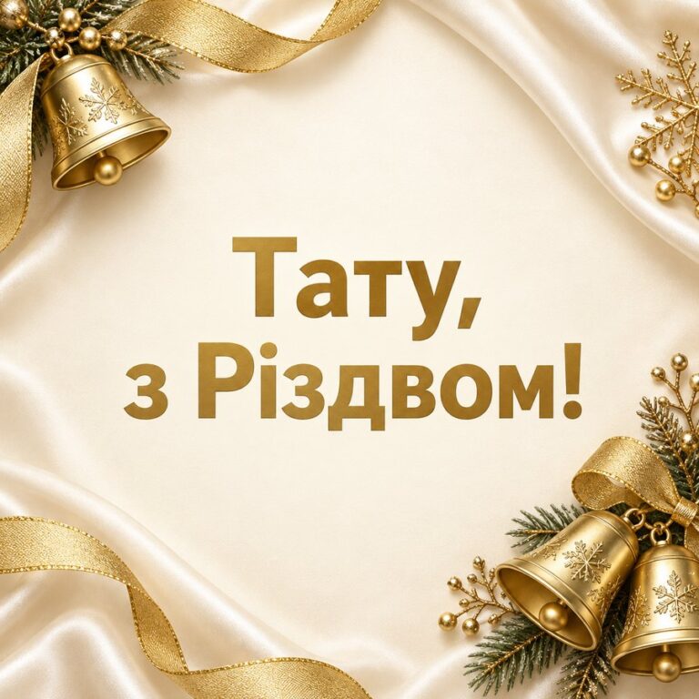 Тату, з Різдвом! - листівка з привітанням з Різдвом Христовим