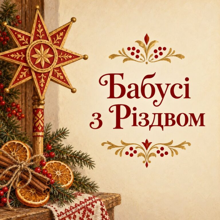 Бабусі з Різдвом - листівка з привітанням з Різдвом Христовим